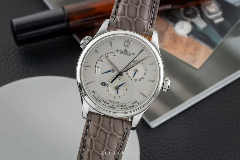 Jaeger LeCoultre Master Geographic steel automatic men's watch Q1428421, 176.8.29.S [2603361]