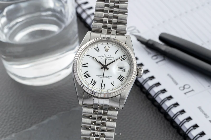 Rolex Datejust steel / white gold automatic men's watch 16014 Vintage [2602899]