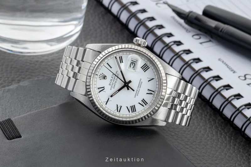 Rolex Datejust steel / white gold automatic men's watch 16014 Vintage [2602899]