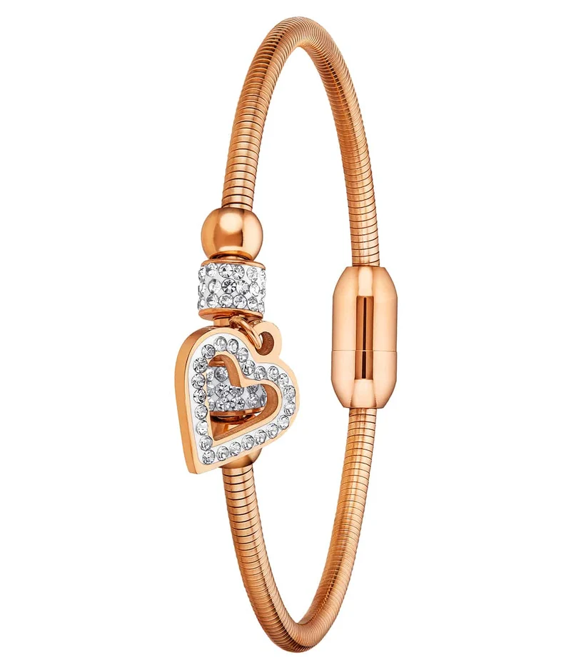 Stührling Studded Heart Bangle