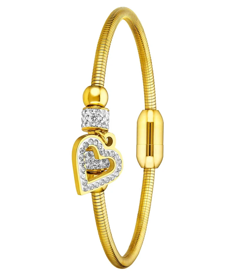 Stührling Studded Heart Bangle