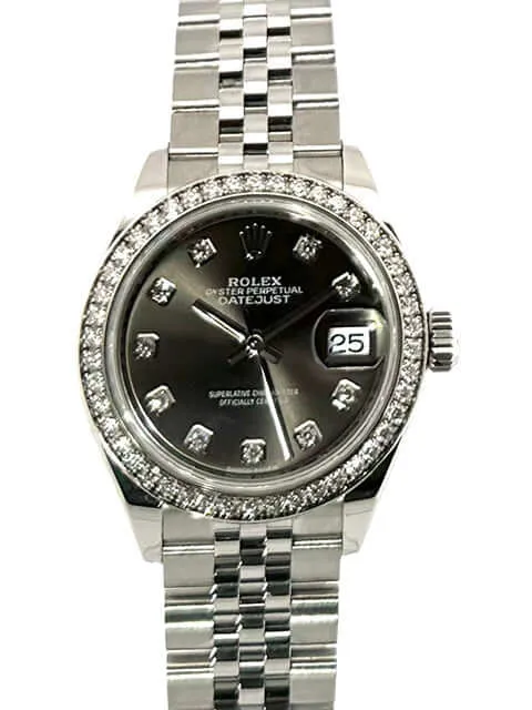 Rolex Datejust 28 Ref. 279384RBR Rhodium Diamant Jubile-Band