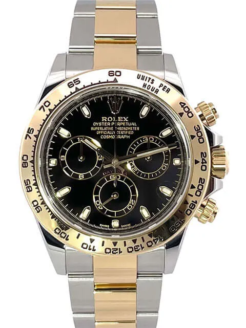 Rolex Daytona Edelstahl - Gelbgold 116503 Schwarz