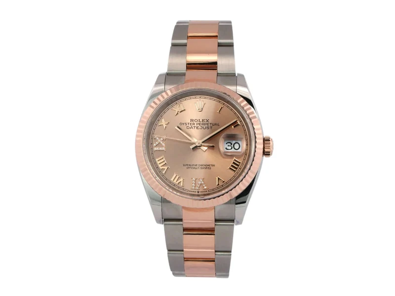 Rolex Datejust 36 Oystersteel Everose-Gold 126231 Pink Römisch Diamant