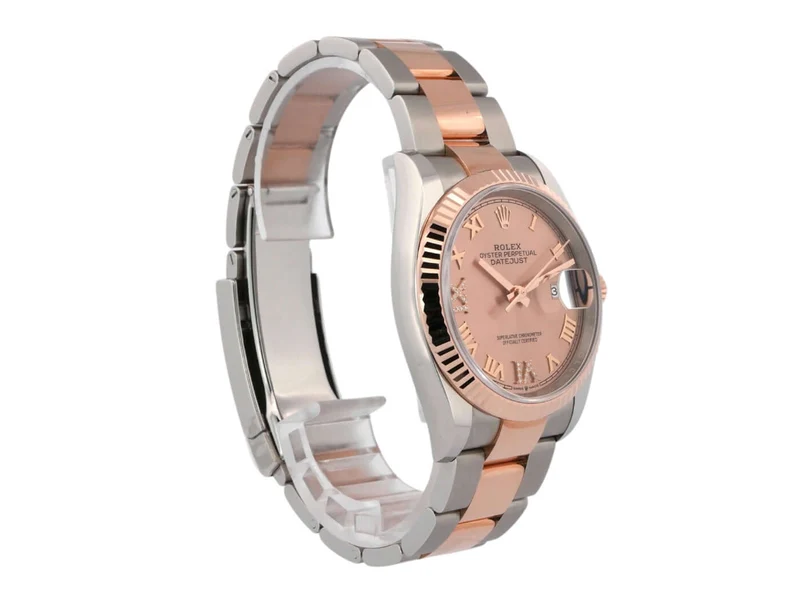 Rolex Datejust 36 Oystersteel Everose-Gold 126231 Pink Römisch Diamant