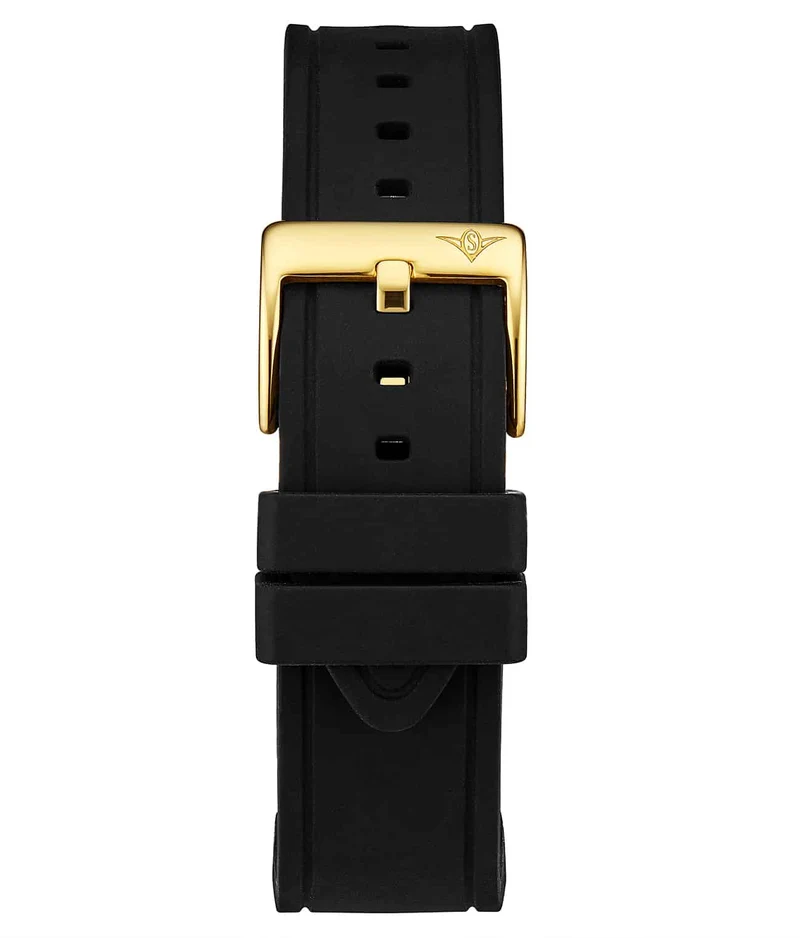 22mm Silicone Black Rubber Sport Strap