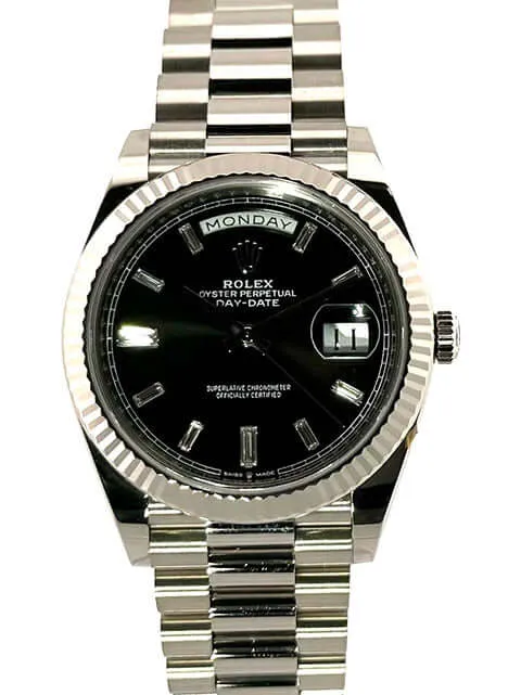 Rolex Day-Date 40 Weißgold 228239 Schwarz Diamant