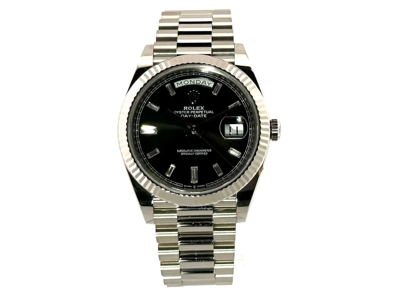 Rolex Day-Date 40 Weißgold 228239 Schwarz Diamant