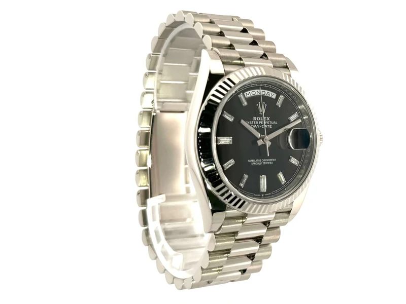 Rolex Day-Date 40 Weißgold 228239 Schwarz Diamant