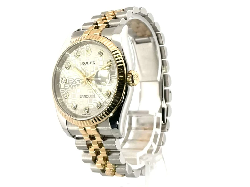 Rolex Datejust 36 Ref. 116233 Silber Jubile Diamant Jubile-Band
