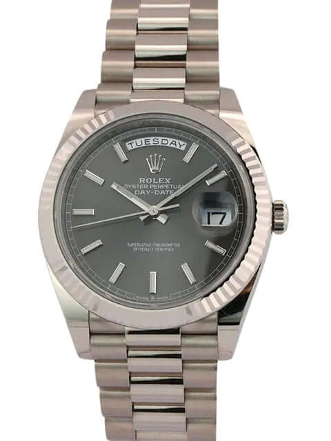 Rolex Day-Date 40 18 kt Weißgold 228239 Rhodium