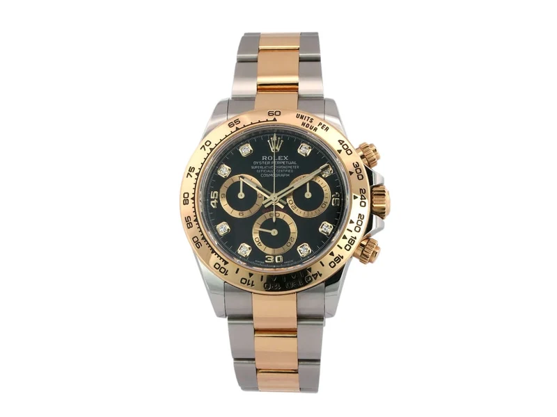 Rolex Daytona Edelstahl Gelbgold 116503 Schwarz Diamant