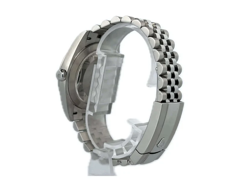 Rolex Datejust 41 Edelstahl Weißgold 126334 Schwarz Diamant Jubile-Band