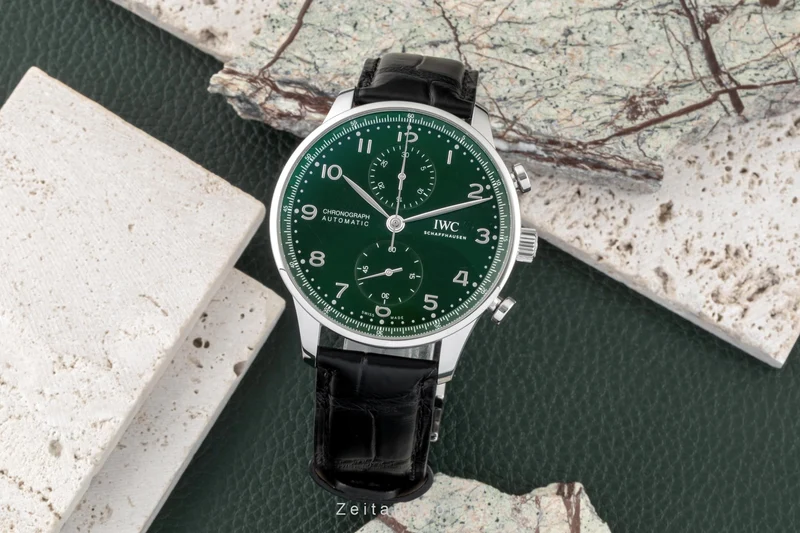 IWC Portugieser chronograph steel automatic men's watch IW371615 LP: 9100EUR [2603212]