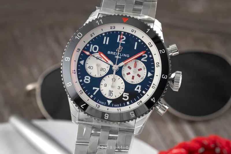 Breitling Super Avi chronograph steel automatic men's watch YB04451A1B1A1 LP: 11850EUR [2603665]