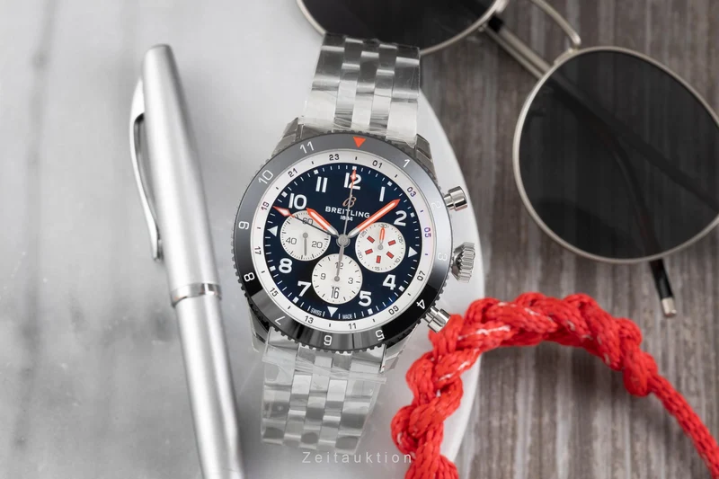Breitling Super Avi chronograph steel automatic men's watch YB04451A1B1A1 LP: 11850EUR [2603665]