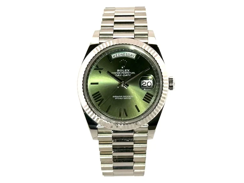 Rolex Day-Date 40 Weißgold 228239 Olivgrün Römisch