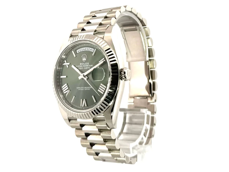 Rolex Day-Date 40 Weißgold 228239 Olivgrün Römisch