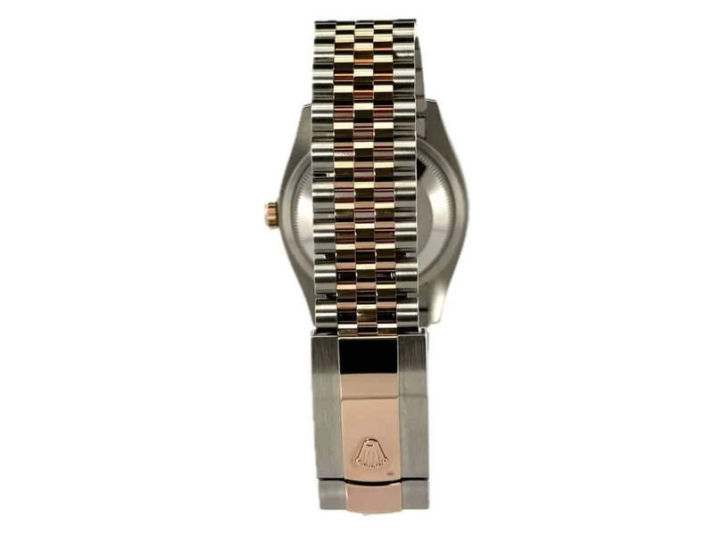 Rolex Datejust 36 Oystersteel Everose-Gold 126231 Grau Riffel Diamant Jubile-Band