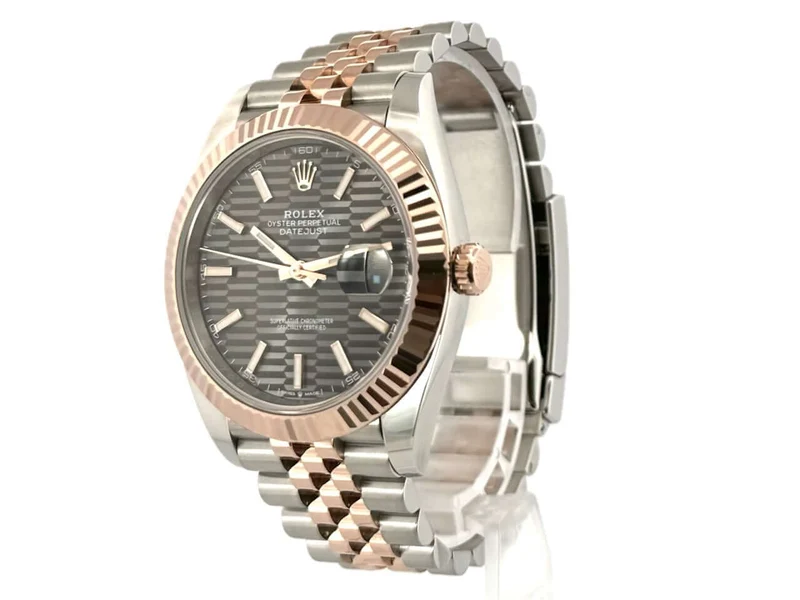 Rolex Datejust 41 Edelstahl Everose-Gold 126331 Slate Riffel Jubile