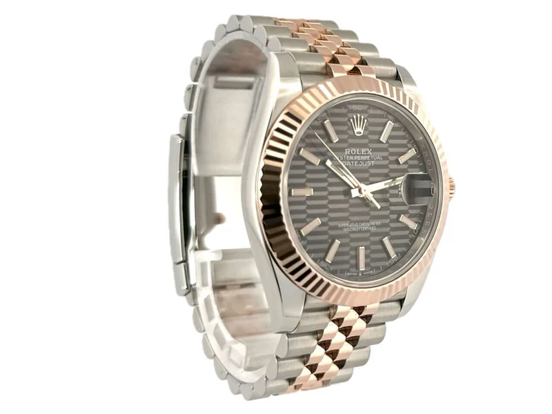 Rolex Datejust 41 Edelstahl Everose-Gold 126331 Slate Riffel Jubile