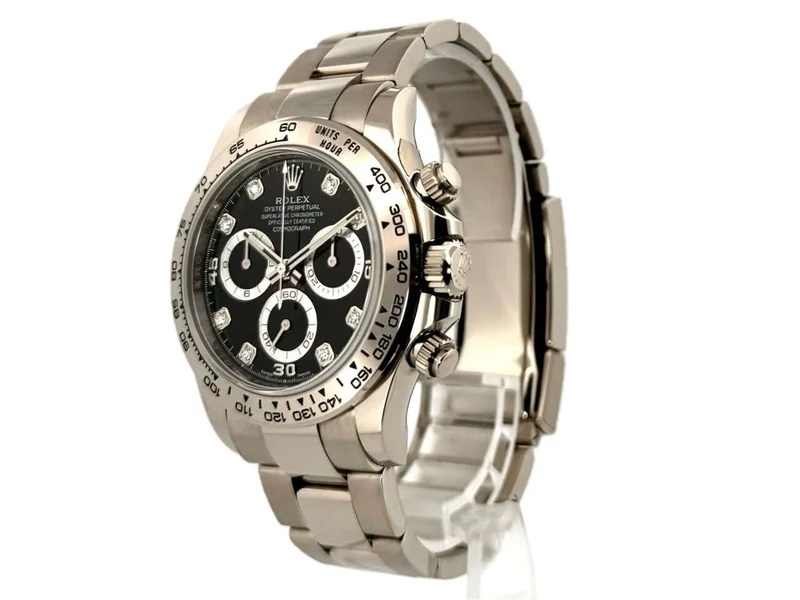 Rolex Cosmograph Daytona 116509 Weißgold Schwarz Diamant