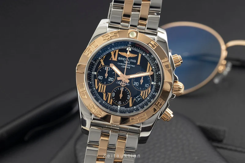 Breitling Chronomat chronograph steel / gold automatic men's watch CB0110 [2603552]