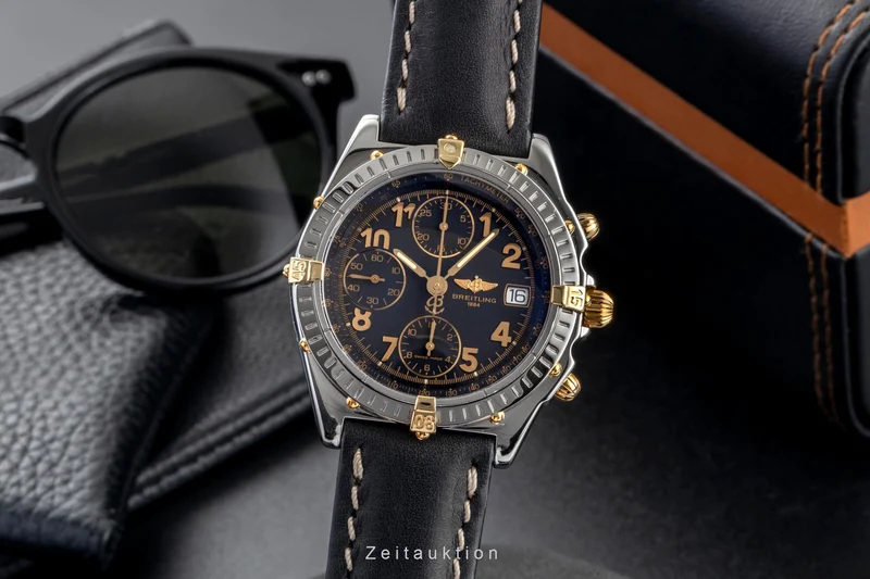 Breitling Chronomat chronograph gilt / steel automatic men's watch B13050.1 [2603421]