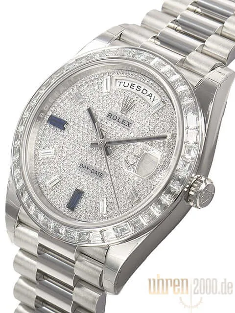 Rolex Day-Date 40 Platin 228396TBR Diamantpavézifferblatt