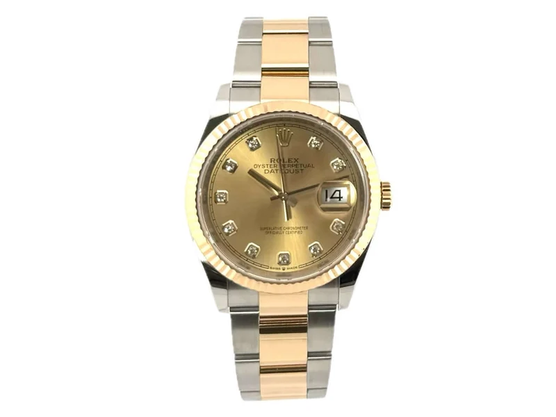Rolex Datejust 36 Oystersteel Gelbgold 126233 Champagner Diamant