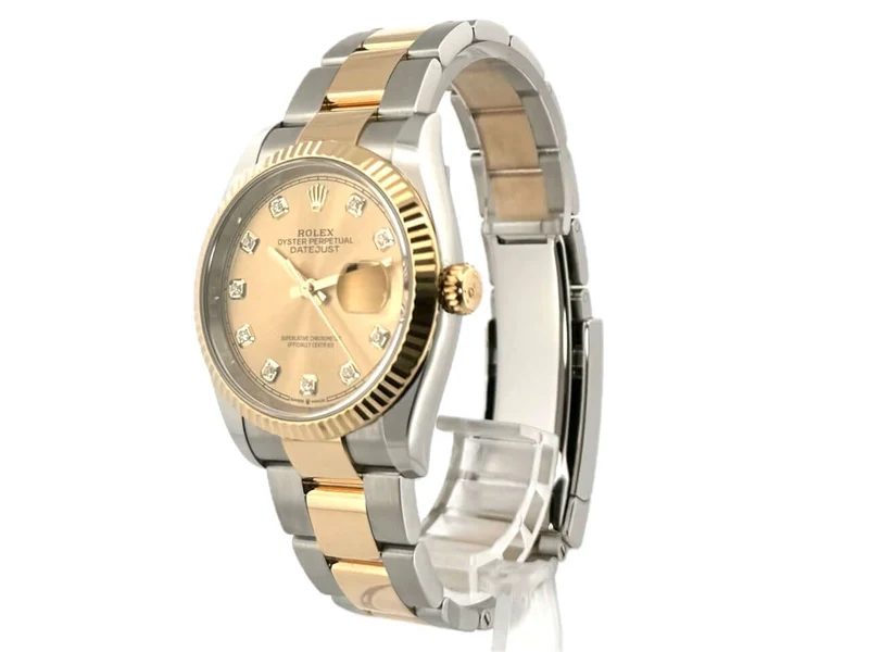 Rolex Datejust 36 Oystersteel Gelbgold 126233 Champagner Diamant