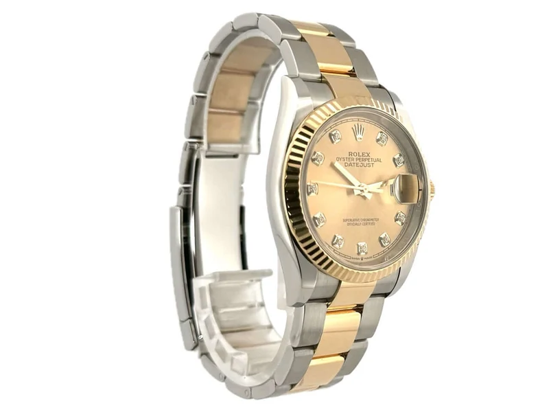Rolex Datejust 36 Oystersteel Gelbgold 126233 Champagner Diamant