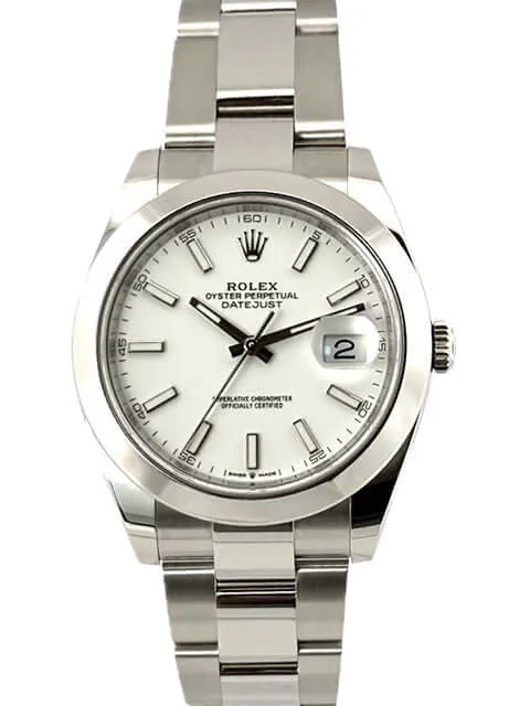 Rolex Datejust 41 Edelstahl 126300 Weiß
