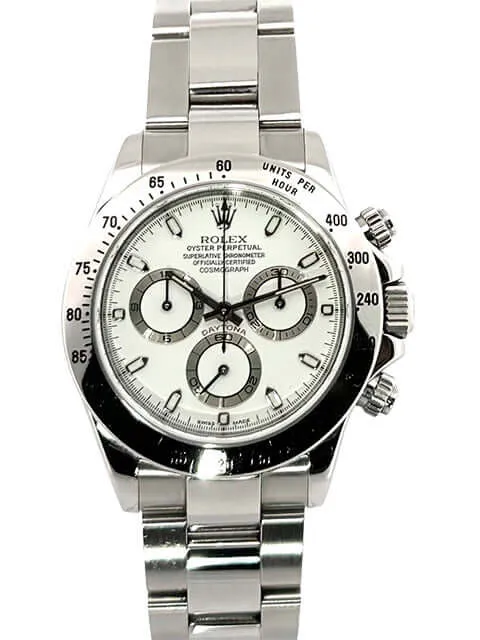 Rolex Daytona Edelstahl 116520 Weiß