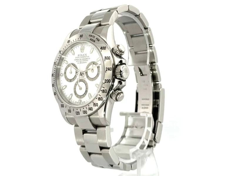 Rolex Daytona Edelstahl 116520 Weiß