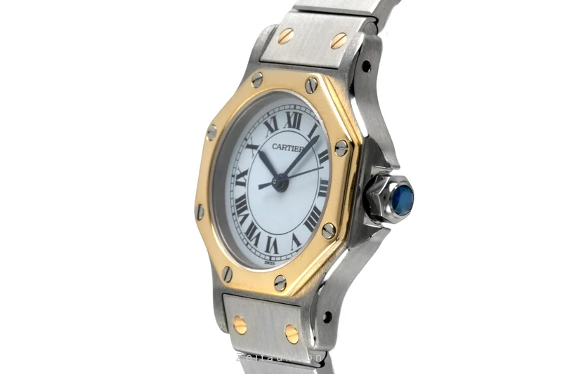 Cartier Santos steel / gold automatic women's watch 0907 [2601757]