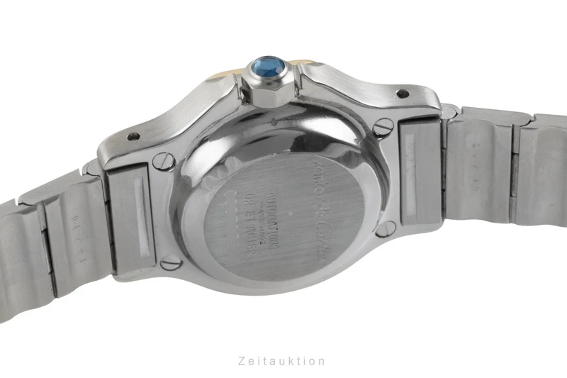 Cartier Santos steel / gold automatic women's watch 0907 [2601757]