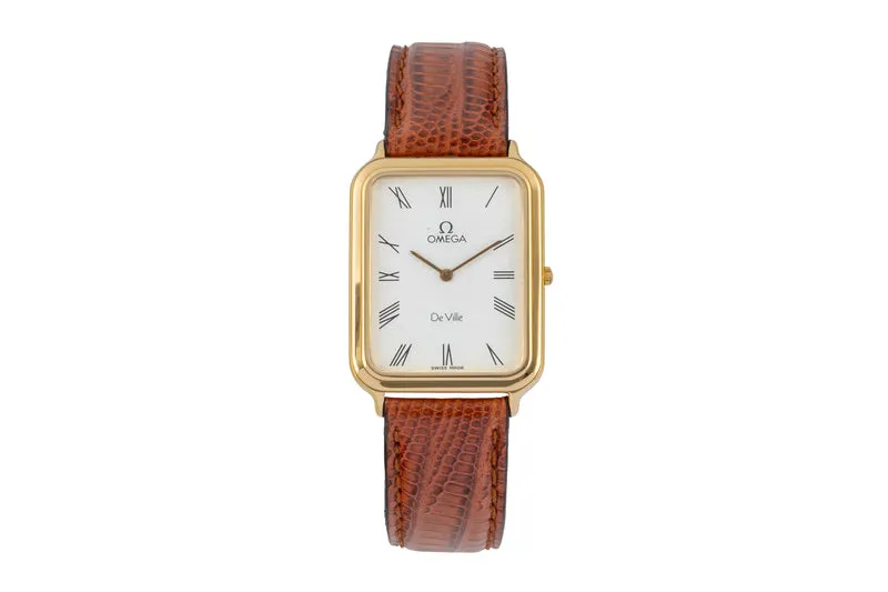 Omega De Ville gold-plated quartz unisex 195.0042 Vintage [2603030]