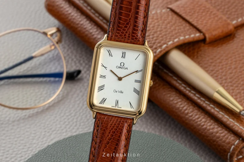 Omega De Ville gold-plated quartz unisex 195.0042 Vintage [2603030]