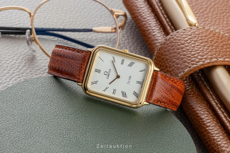 Omega De Ville gold-plated quartz unisex 195.0042 Vintage [2603030]