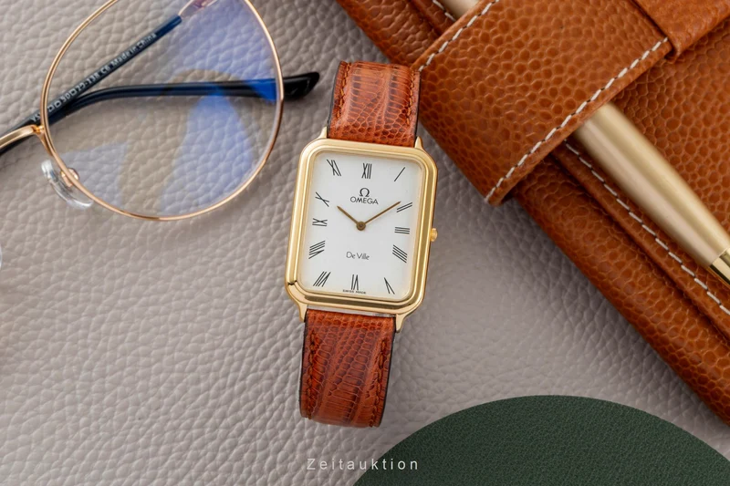 Omega De Ville gold-plated quartz unisex 195.0042 Vintage [2603030]