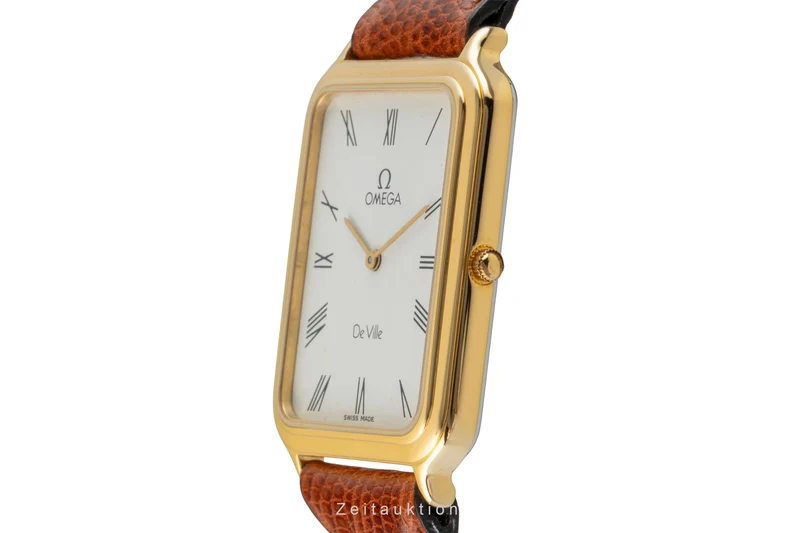 Omega De Ville gold-plated quartz unisex 195.0042 Vintage [2603030]