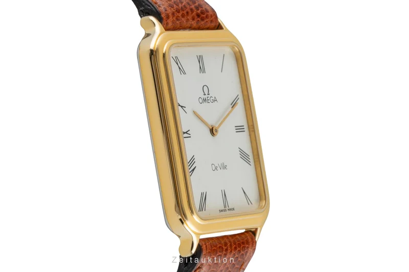 Omega De Ville gold-plated quartz unisex 195.0042 Vintage [2603030]
