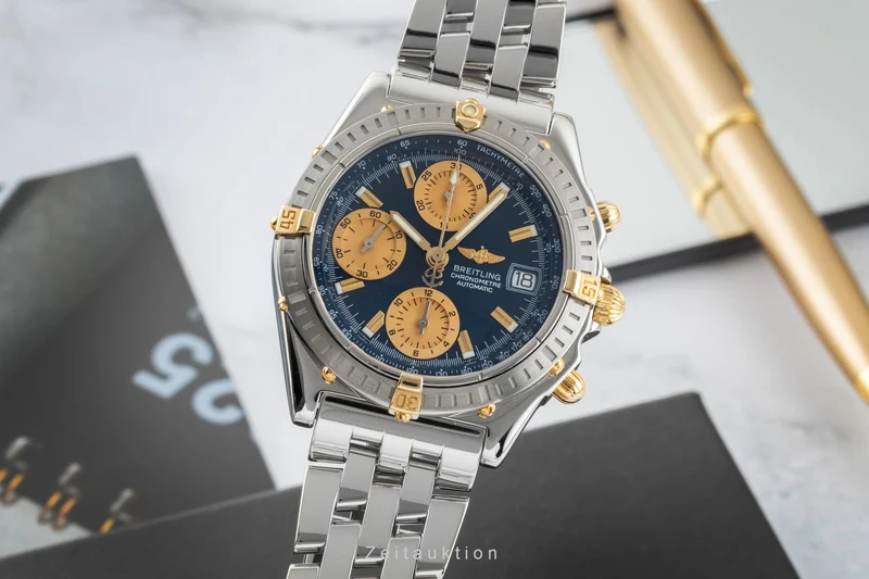 Breitling Chronomat chronograph steel / gold automatic men's watch B13352 [2603218]
