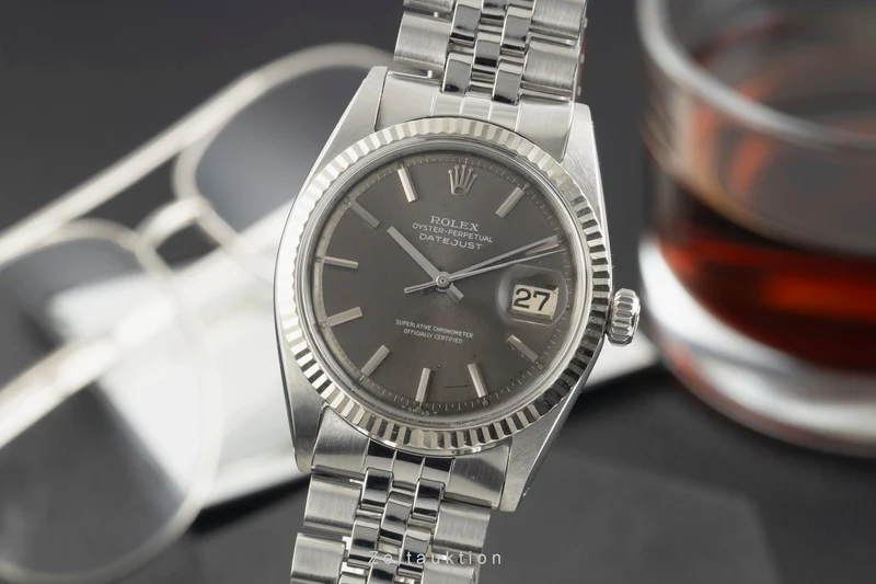 Rolex Datejust steel / white gold automatic men's watch 1601 Vintage [2603098]