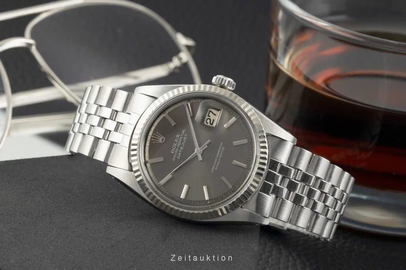 Rolex Datejust steel / white gold automatic men's watch 1601 Vintage [2603098]