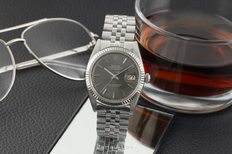 Rolex Datejust steel / white gold automatic men's watch 1601 Vintage [2603098]