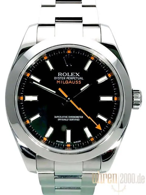 Rolex Milgauss 116400 aus 2014 schwarzes Zifferblatt