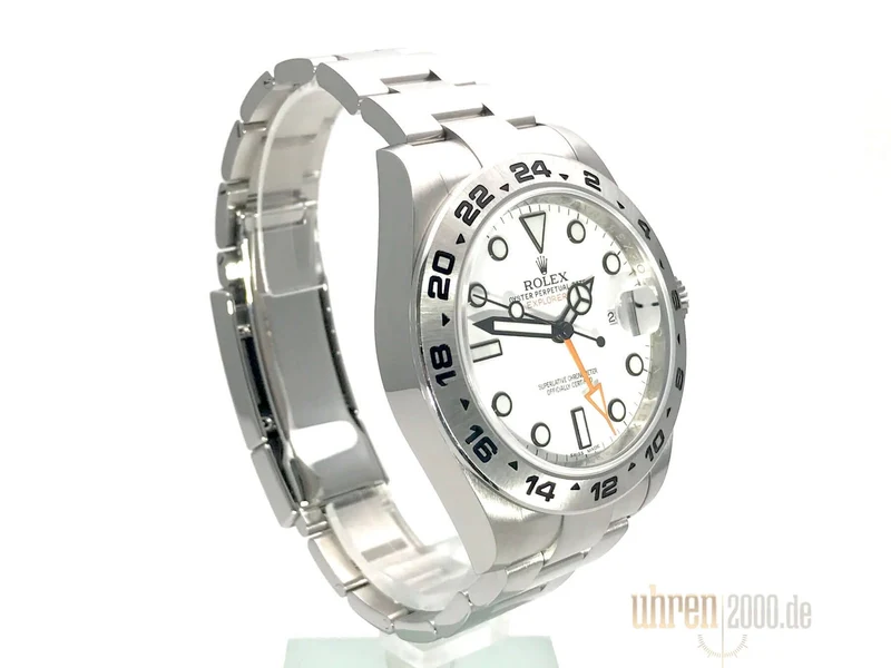 Rolex Explorer II 42 Edelstahl 216570 weißes Zifferblatt aus 2015