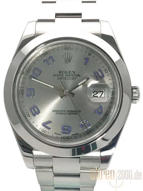 Rolex Datejust II 41 Edelstahl 116300 Rhodium LC100 aus 2015